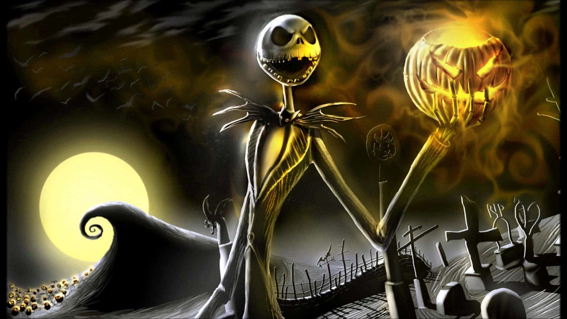 Sally, The Nightmare Before Christmas, jack-o-lantern, Full HD Desktop Wallpaper