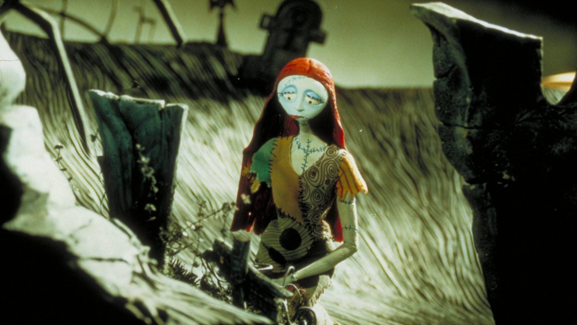 Sally, Nightmare Before Christmas, graveyard, Full HD Desktop Wallpaper