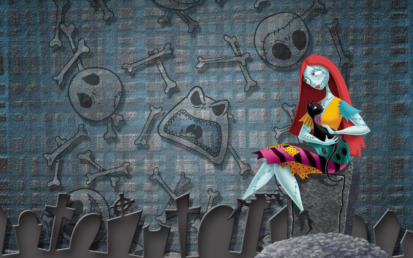 Sally, The Nightmare Before Christmas, tombstones, HD Desktop Wallpaper