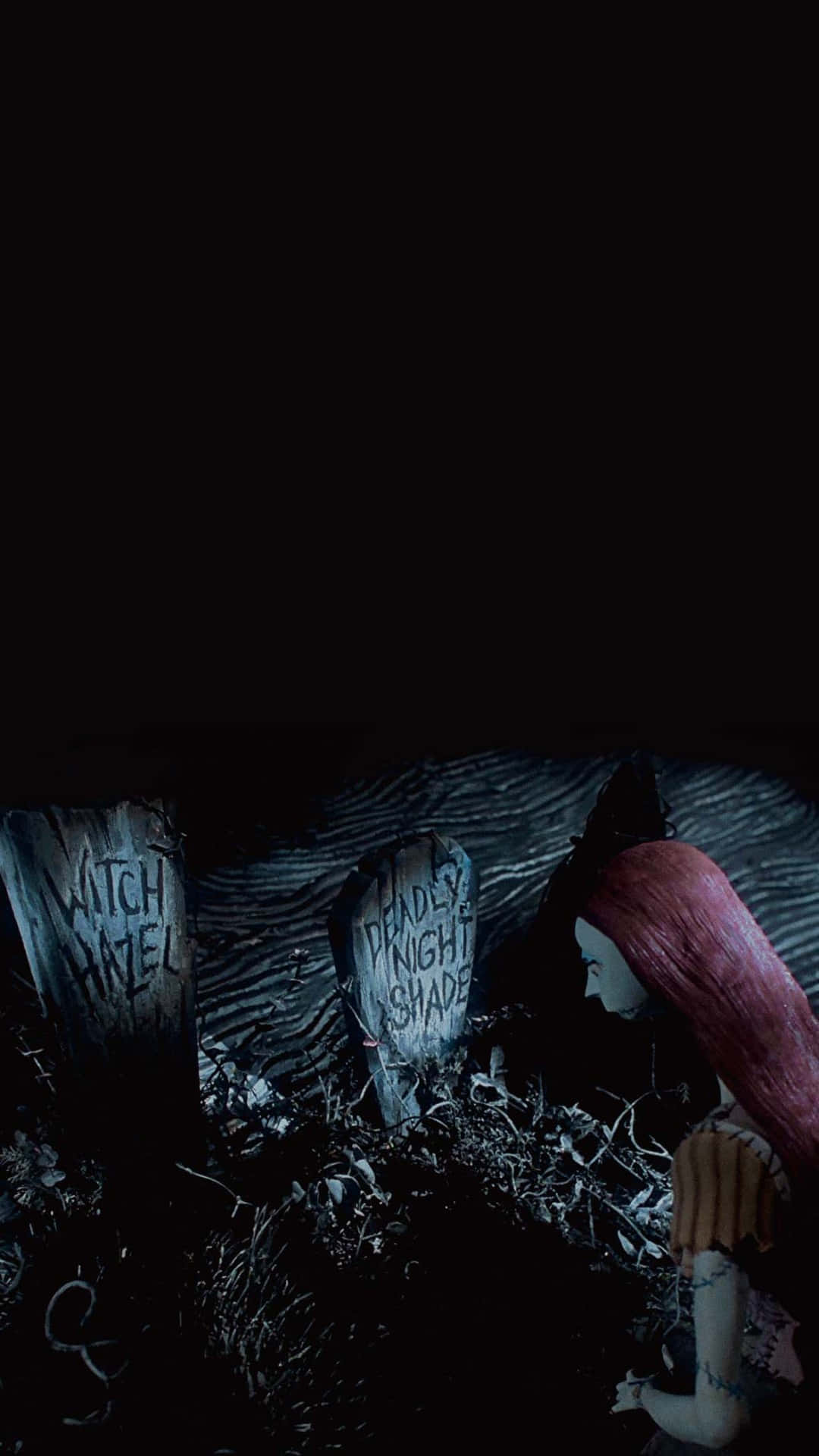 Sally, Nightmare Before Christmas, graveyard, Full HD Phone Wallpaper