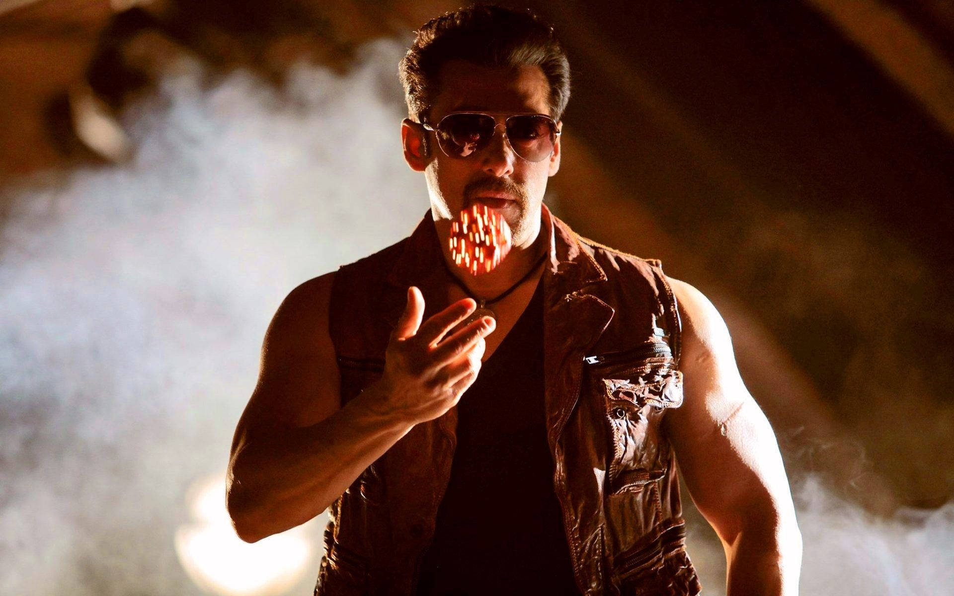 Salman Khan HD, glowing red orbs, sunglasses, Full HD Desktop Wallpaper