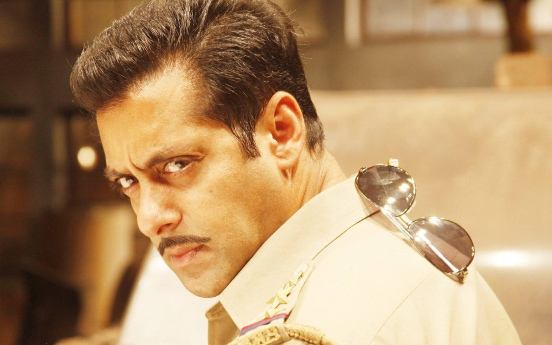 Salman Khan, beige uniform, sunglasses, Full HD Desktop Wallpaper