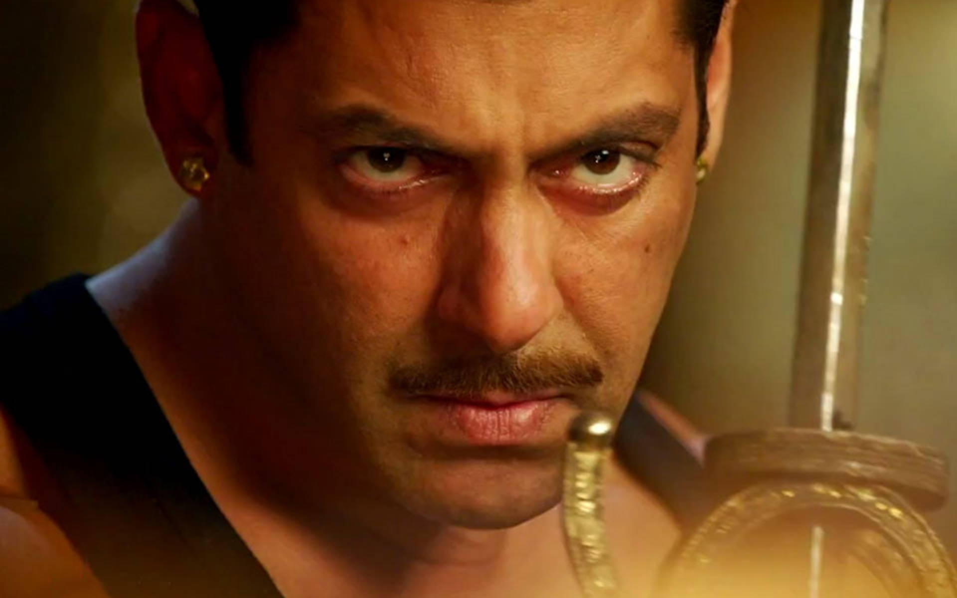 Salman Khan, mustache, gold earrings, Full HD Desktop Wallpaper