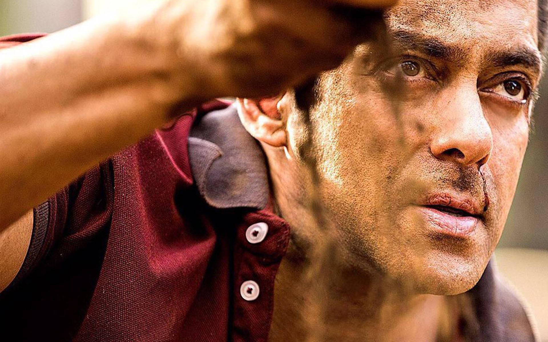Salman Khan, maroon shirt, dust, Full HD Desktop Wallpaper