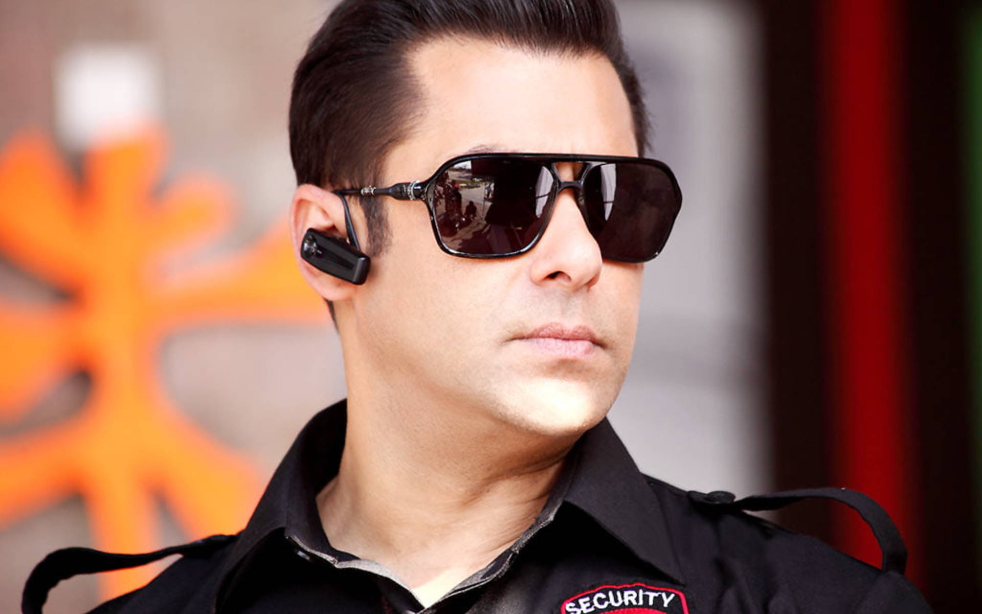 Salman Khan, black uniform, sunglasses, Full HD Desktop Wallpaper