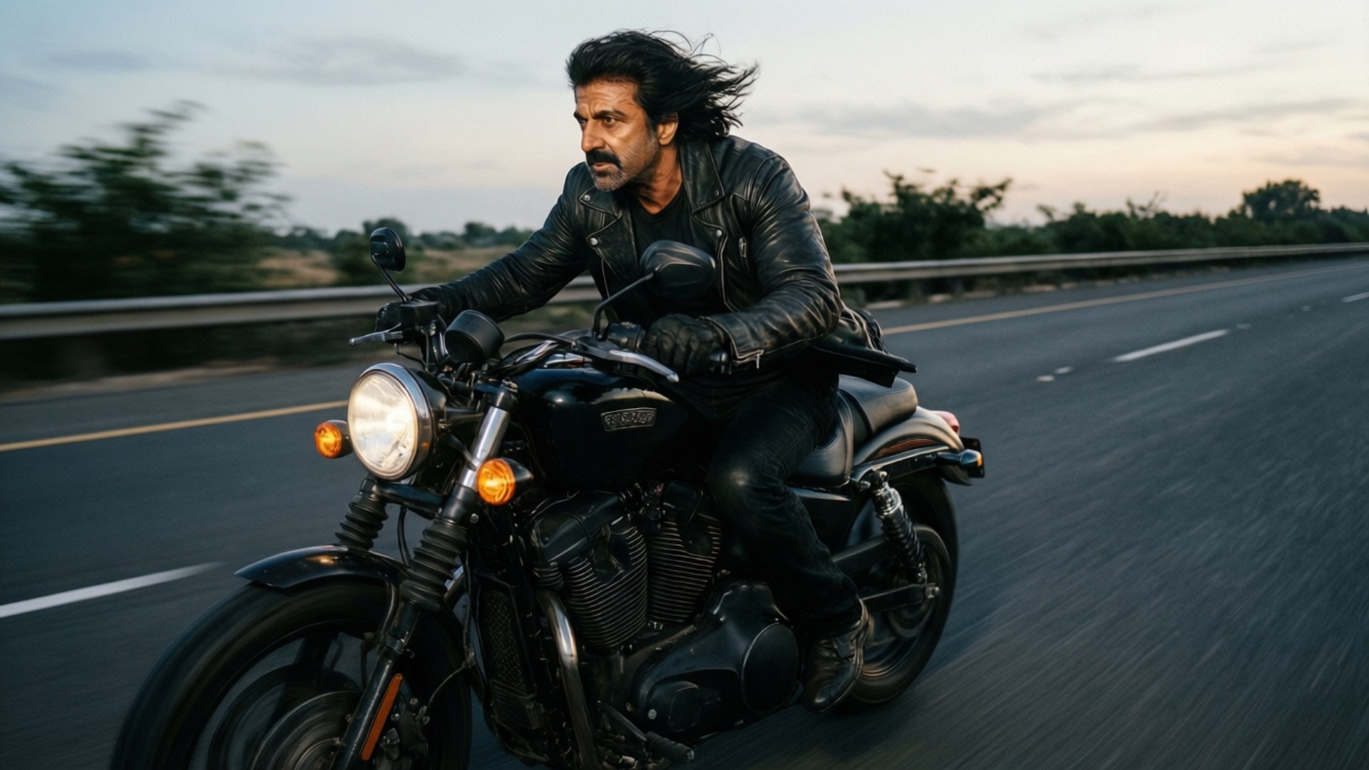 biker, Salman Khan, black motorcycle, Full HD Desktop Wallpaper