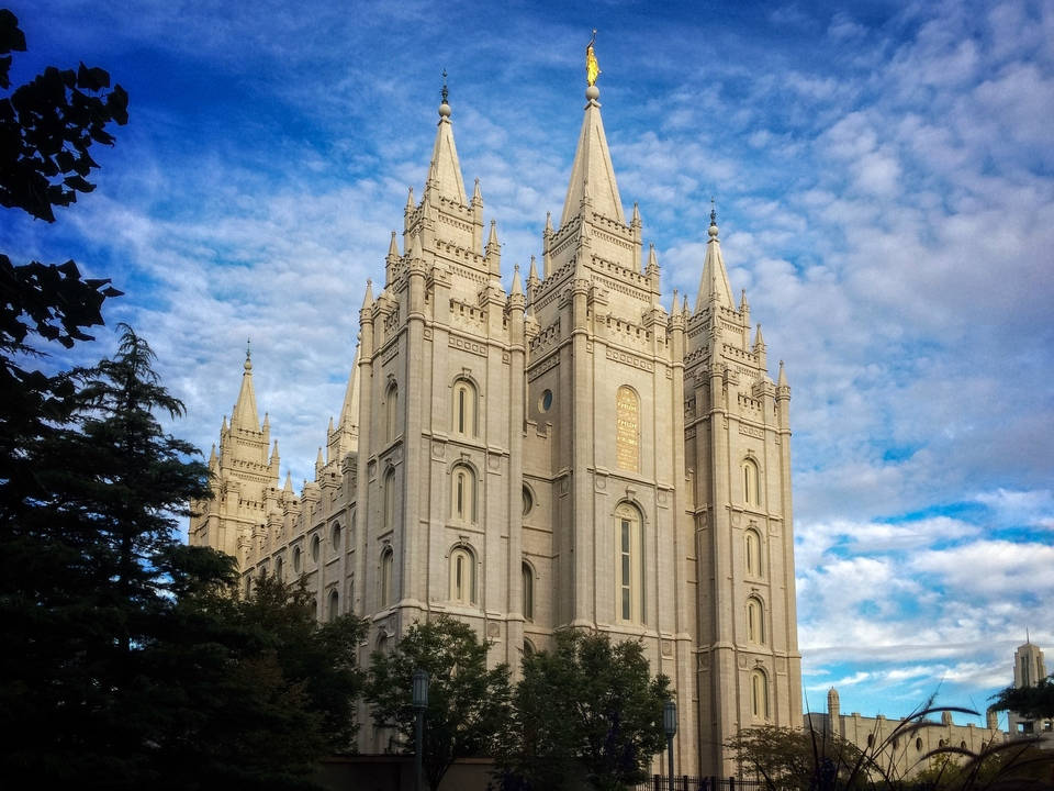 Salt Lake City, Beautiful Temple, spires, SD Desktop Wallpaper