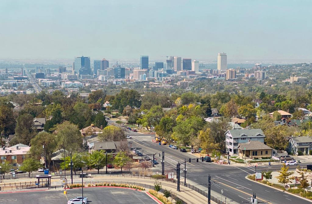 Salt Lake City, roads, suburban neighborhoods, SD Desktop Wallpaper