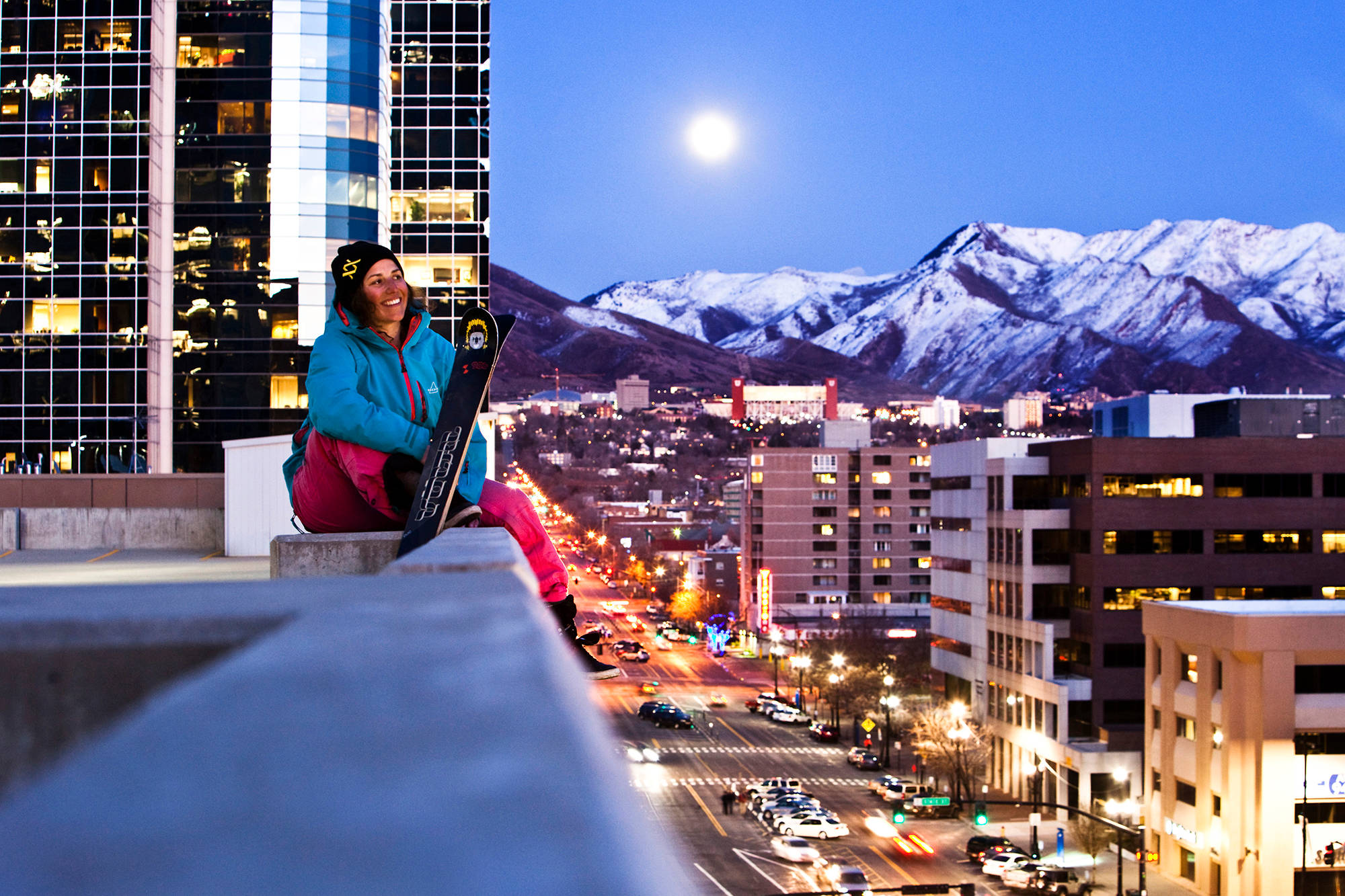Salt Lake City, rooftop, cityscape, Full HD Desktop Wallpaper