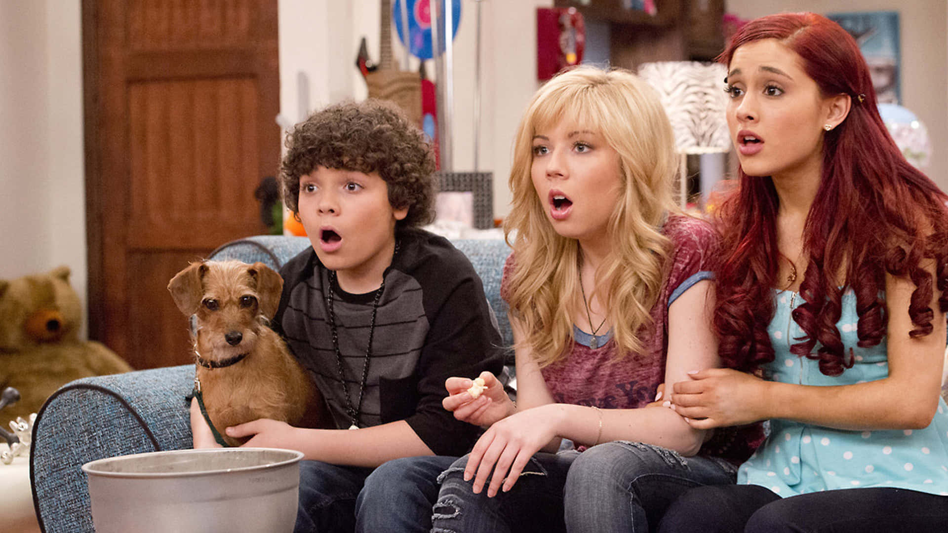 Sam And Cat, teens, dog, Full HD Desktop Wallpaper