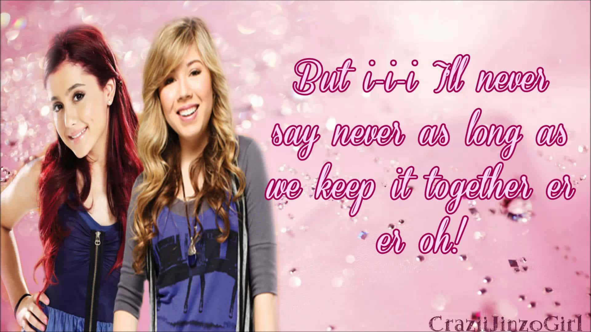 Sam And Cat, vibrant hair, sparkling pink background, Full HD Desktop Wallpaper