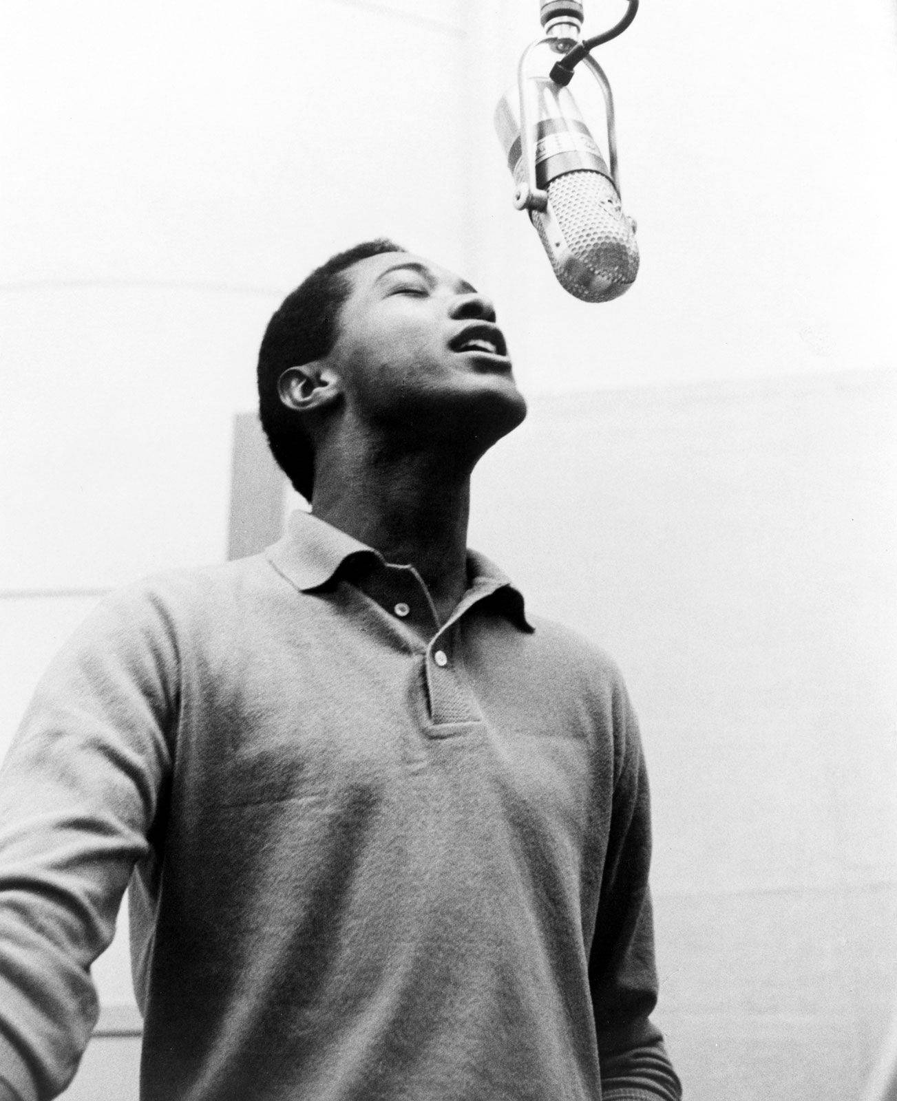 Sam Cooke, vintage microphone, studio, HD Phone Wallpaper