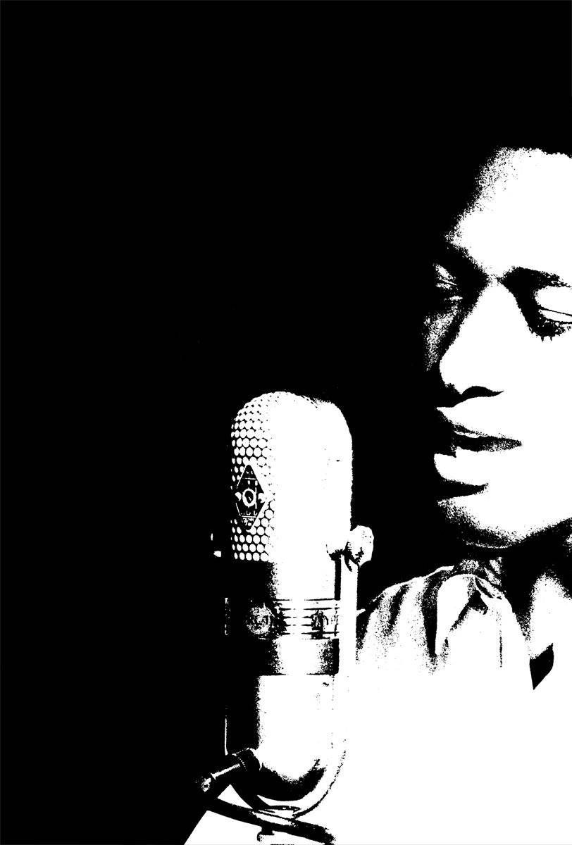 Sam Cooke, black and white portrait, profile, SD Phone Wallpaper