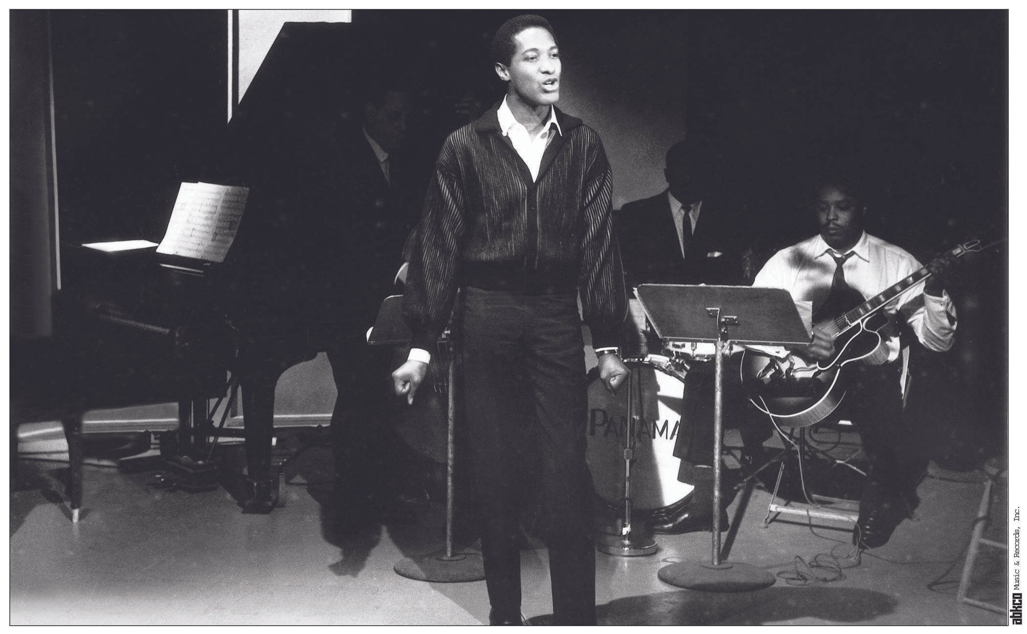 Sam Cooke, jazz singer, performing on stage, Full HD Desktop Wallpaper