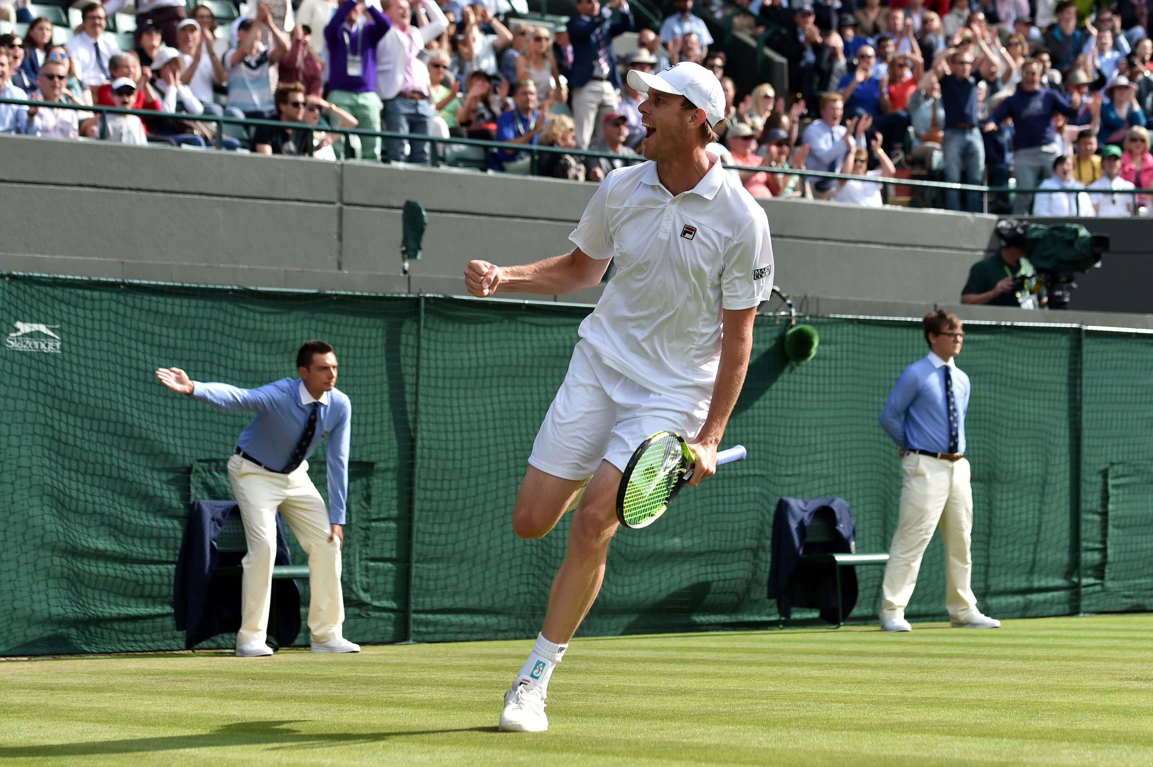 Sam Querrey, white, grass court, 2K Desktop Wallpaper
