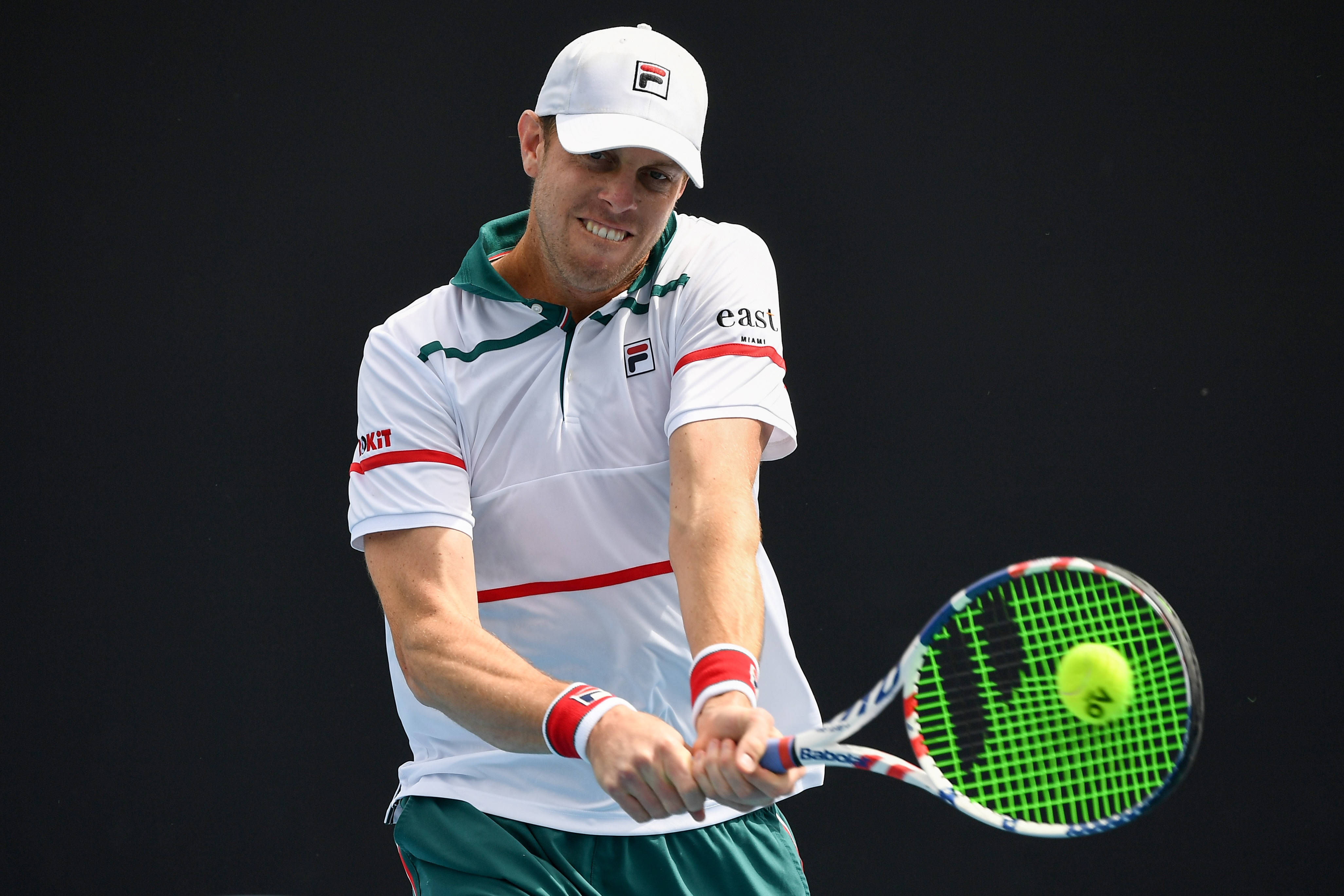 Sam Querrey, tennis ball, white and green gear, 4K Desktop Wallpaper