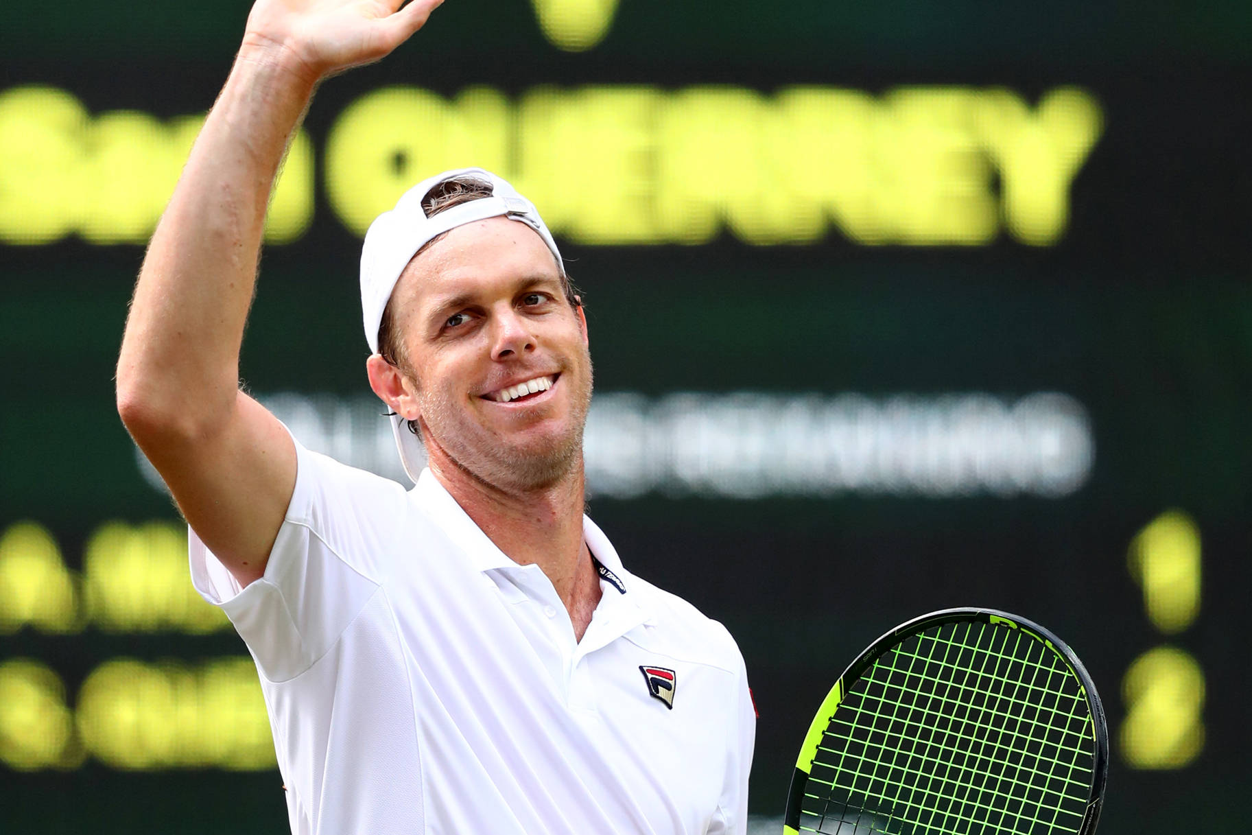 Sam Querrey, grass court, scoreboard, HD Desktop Wallpaper