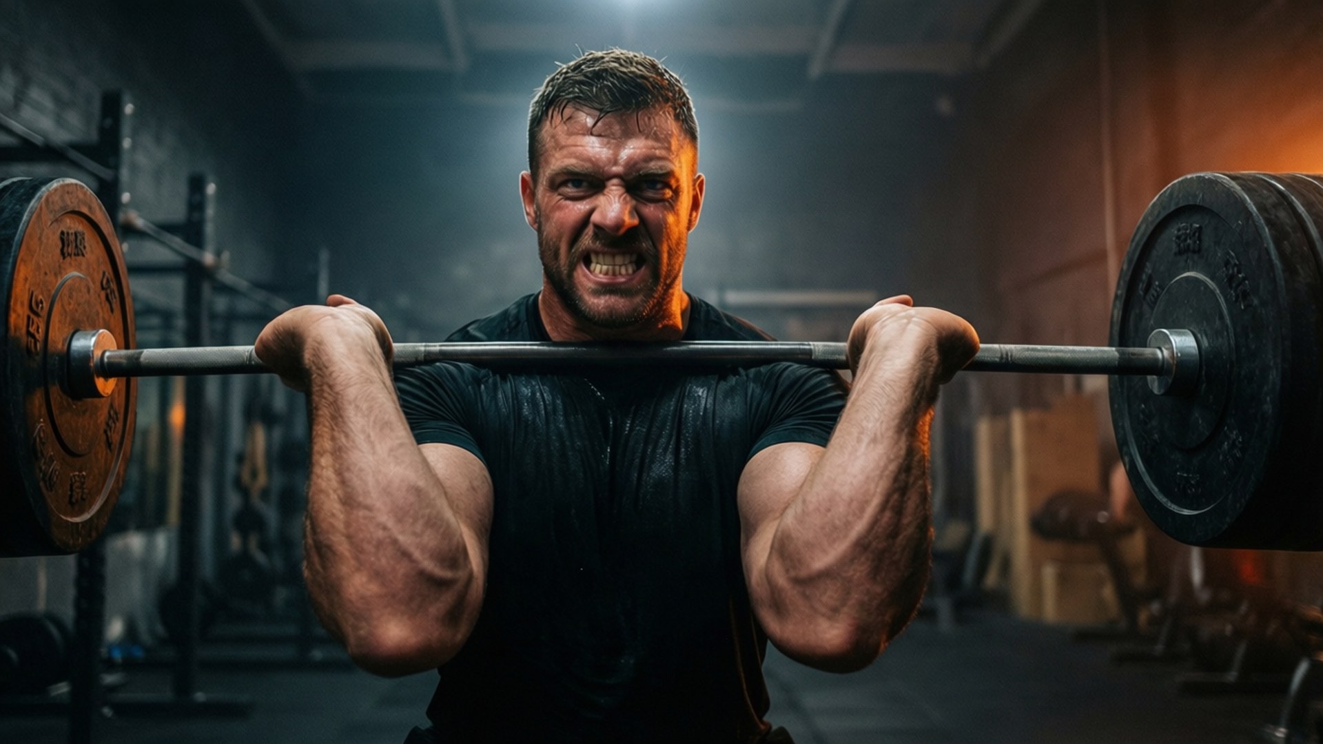 Sam Sulek, deadlift, moody gym, Full HD Desktop Wallpaper