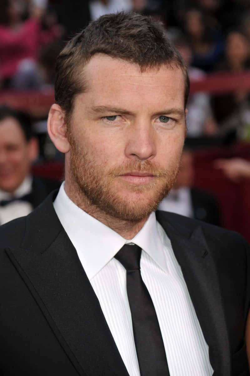Sam Worthington, red carpet, black suit, SD Phone Wallpaper