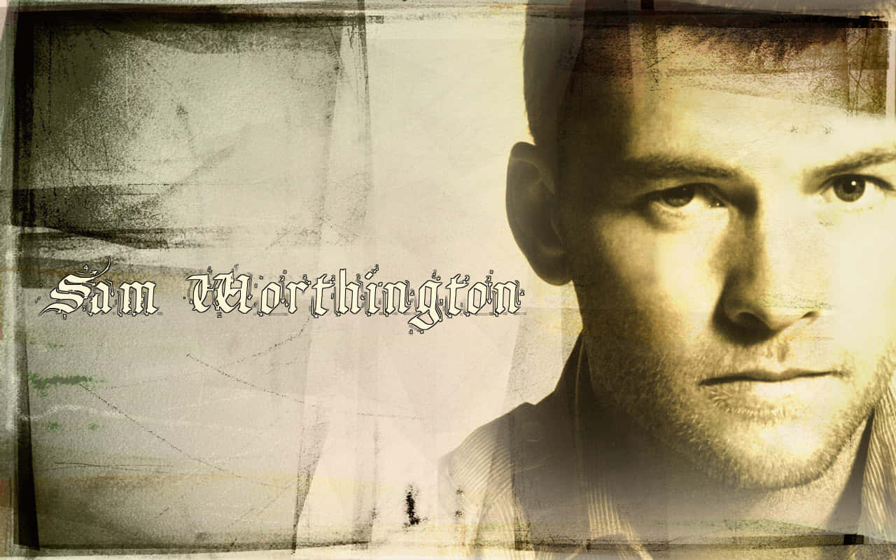 Sam Worthington, sepia, textured vintage overlay, HD Desktop Wallpaper