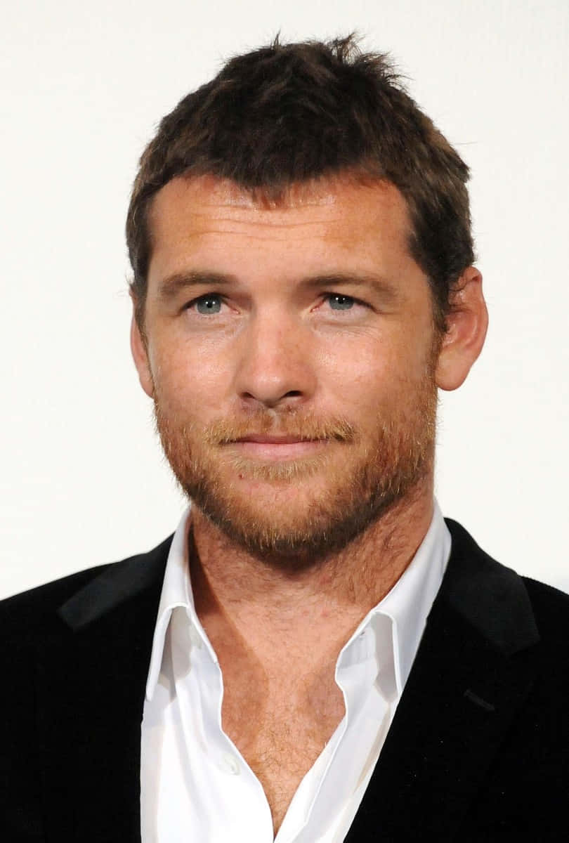 Sam Worthington, black suit jacket, white shirt, SD Phone Wallpaper