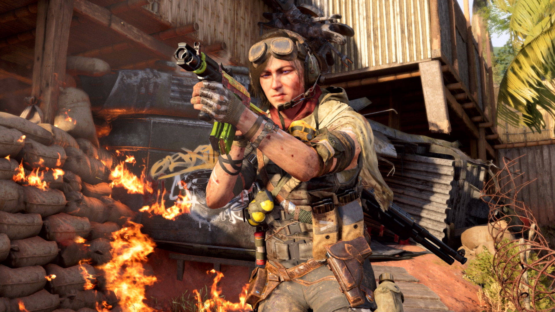 Samantha Maxis, tactical gear, rifle, Full HD Desktop Wallpaper