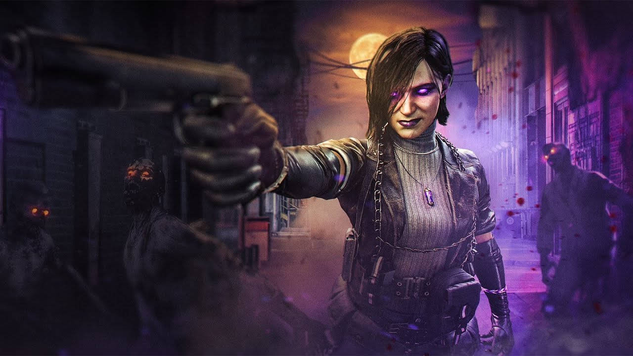 Samantha Maxis, zombies, glowing moon, HD Desktop Wallpaper