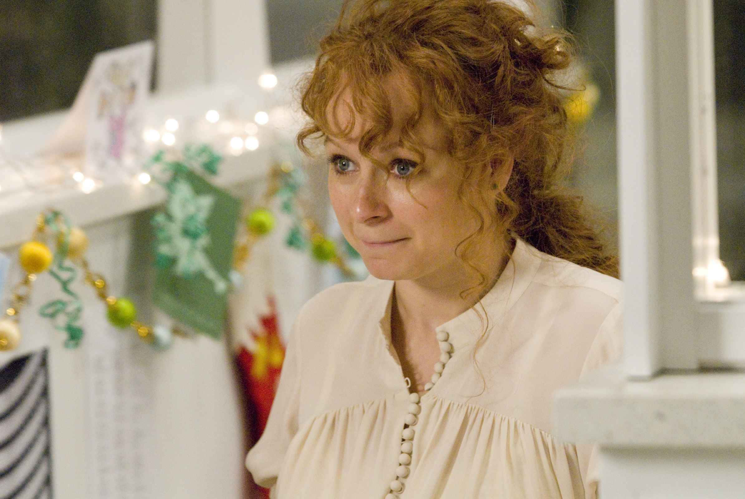Samantha Morton, curly red hair, window, Full HD Desktop Wallpaper