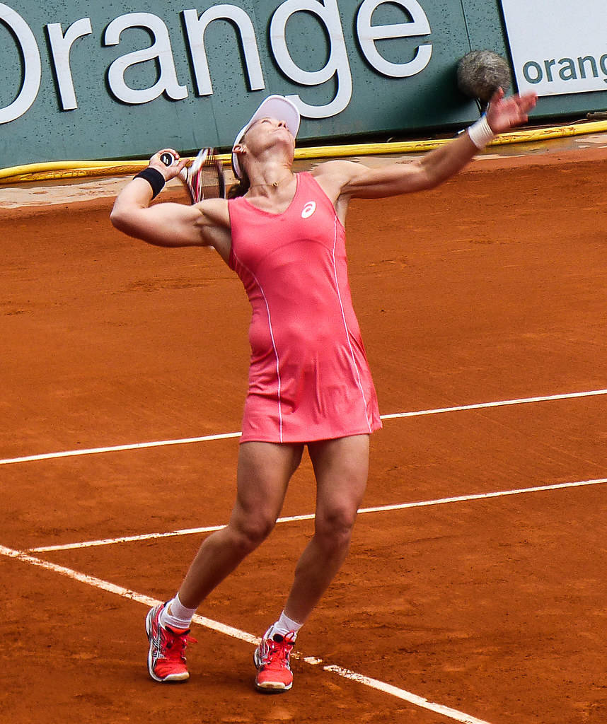 2021 French Open, Samantha Stosur, pink dress, SD Phone Wallpaper