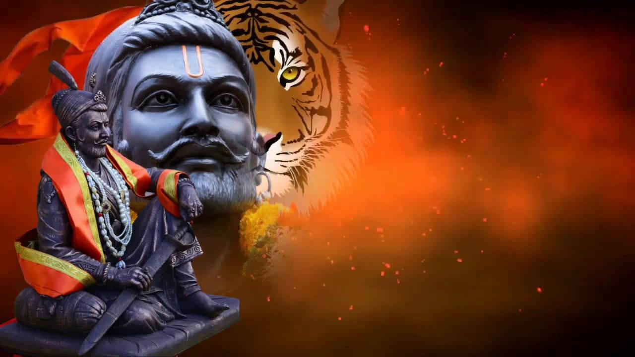 Sambhaji Maharaj, bearded man, tiger's eye, HD Desktop Wallpaper
