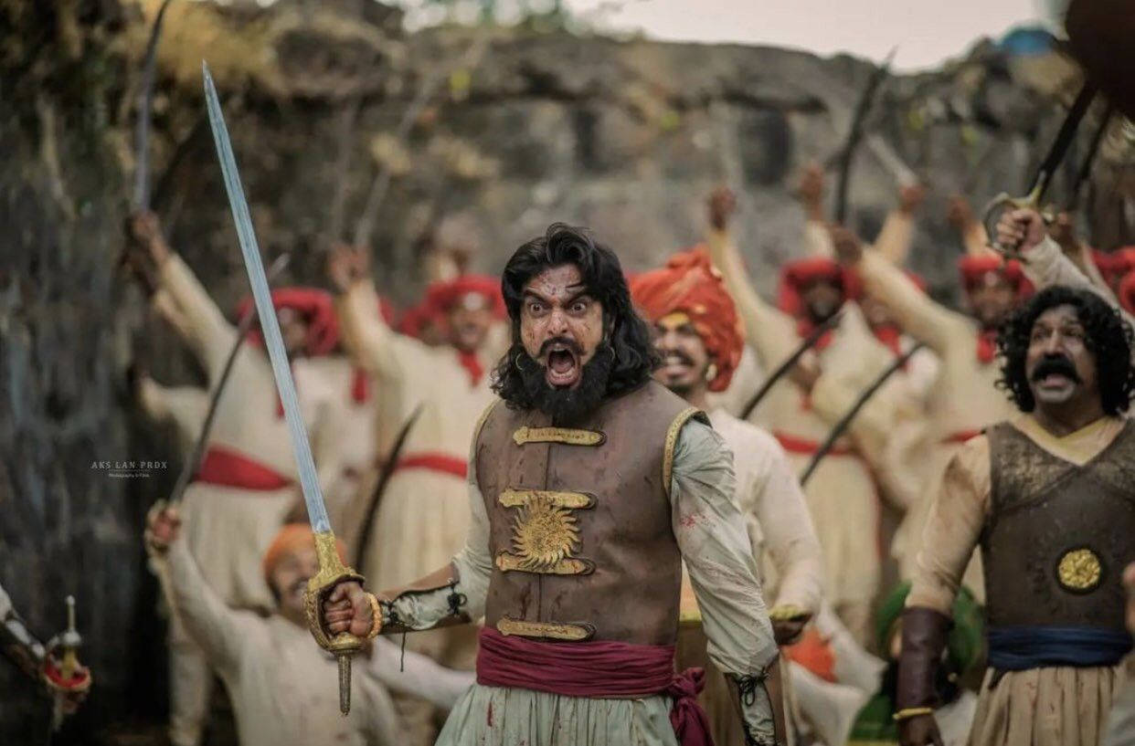 Sambhaji Maharaj, sword, red-turbaned fighters, SD Desktop Wallpaper