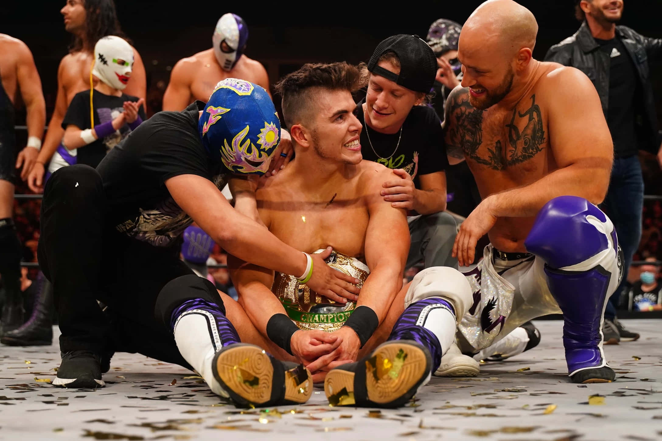 Sammy Guevara, lucha libre, blue mask, Full HD Desktop Wallpaper
