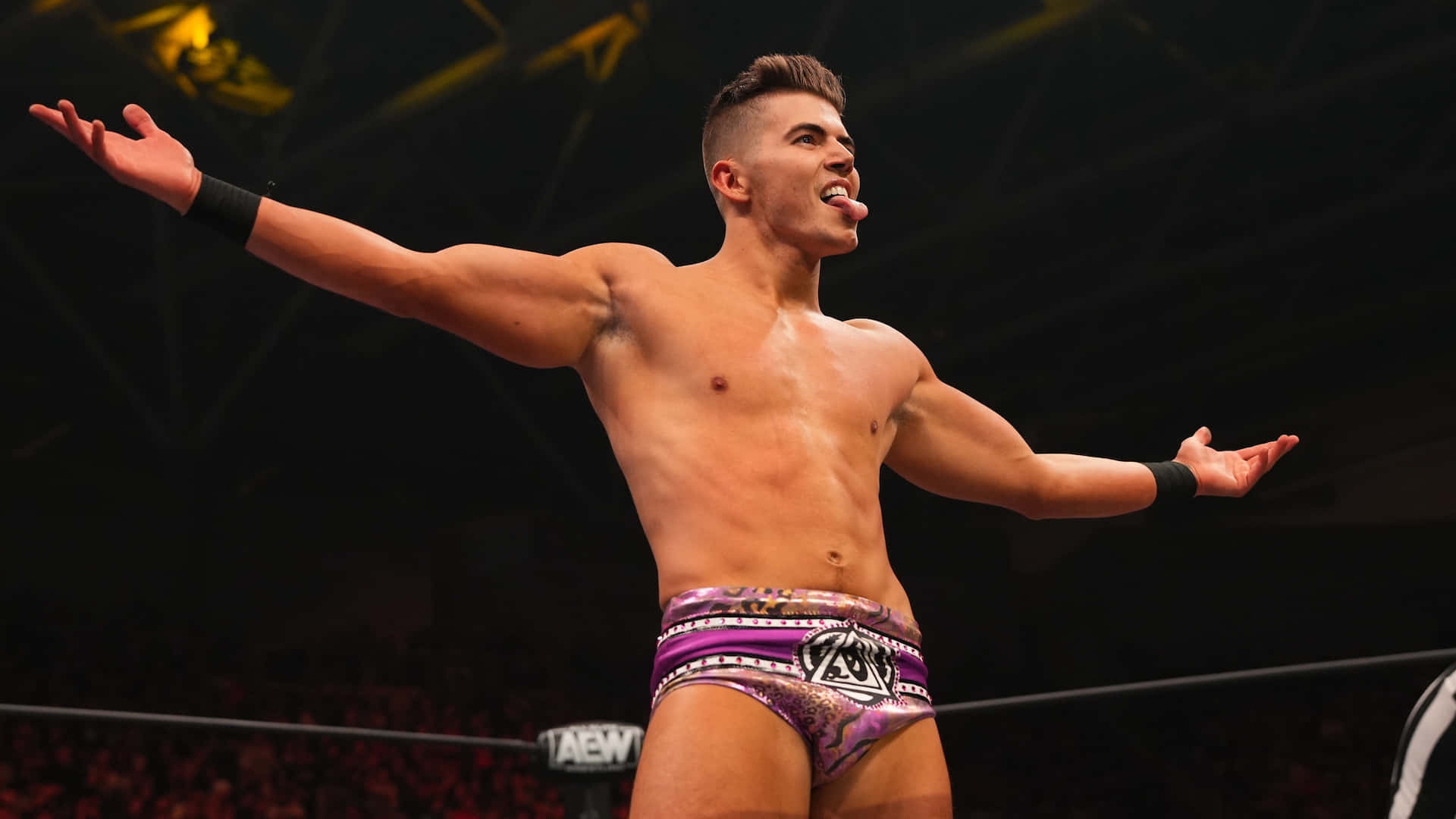 Sammy Guevara, purple trunks, ring, Full HD Desktop Wallpaper