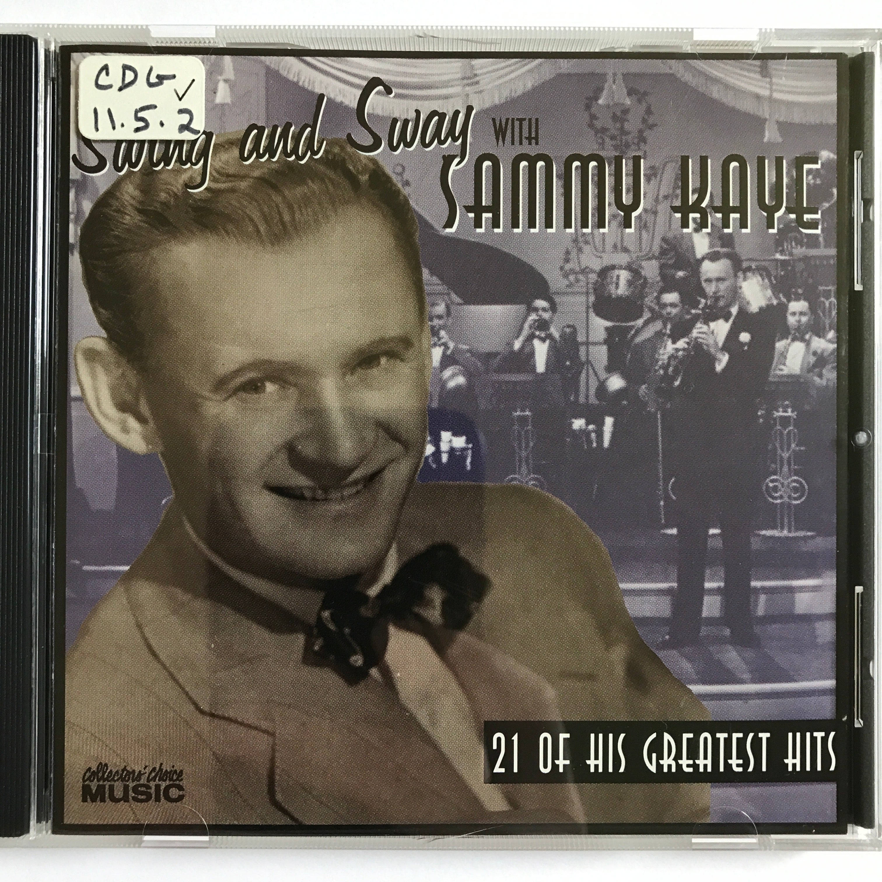 Sammy Kaye, Greatest Hits CD Album, sepia-toned, 2K Desktop Wallpaper