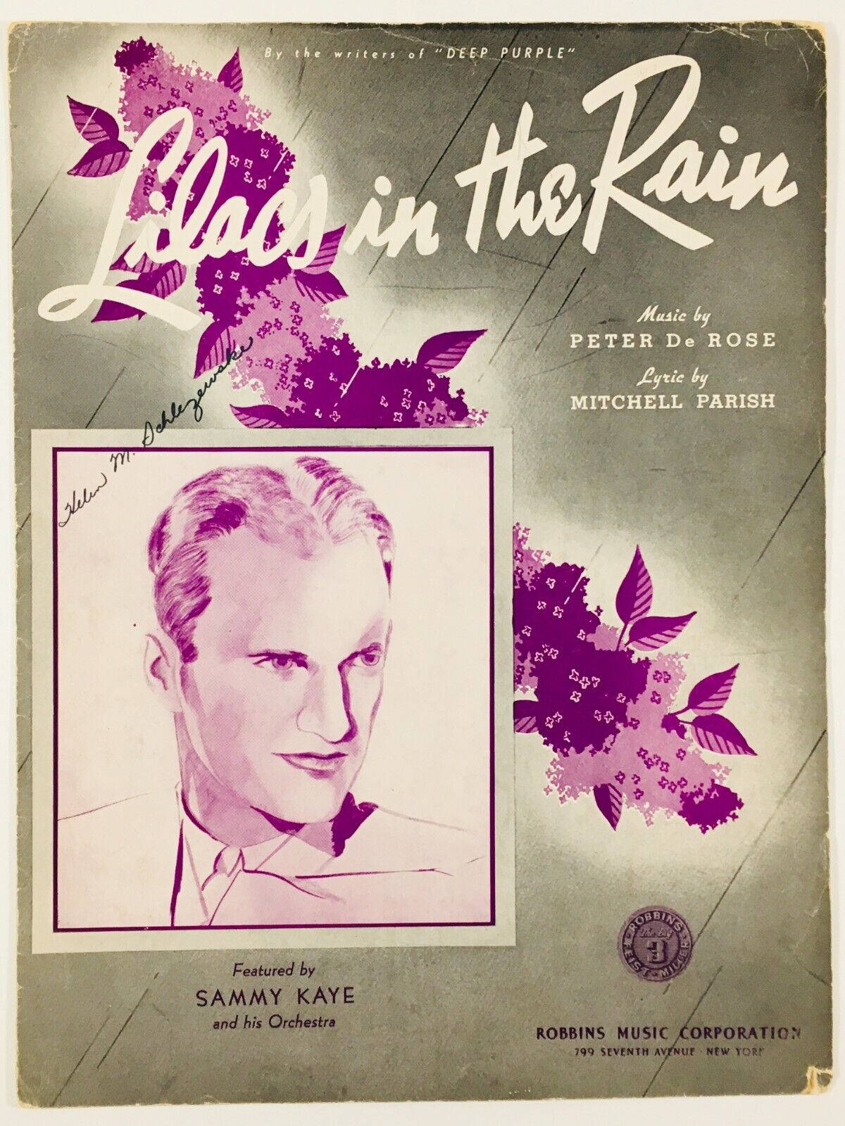 Sammy Kaye, Lilacs in the Rain, purple floral accents, HD Phone Wallpaper