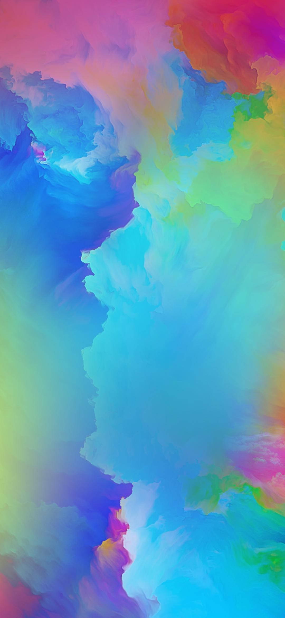 Samsung A71, colorful clouds, electric blues, Full HD Phone Wallpaper