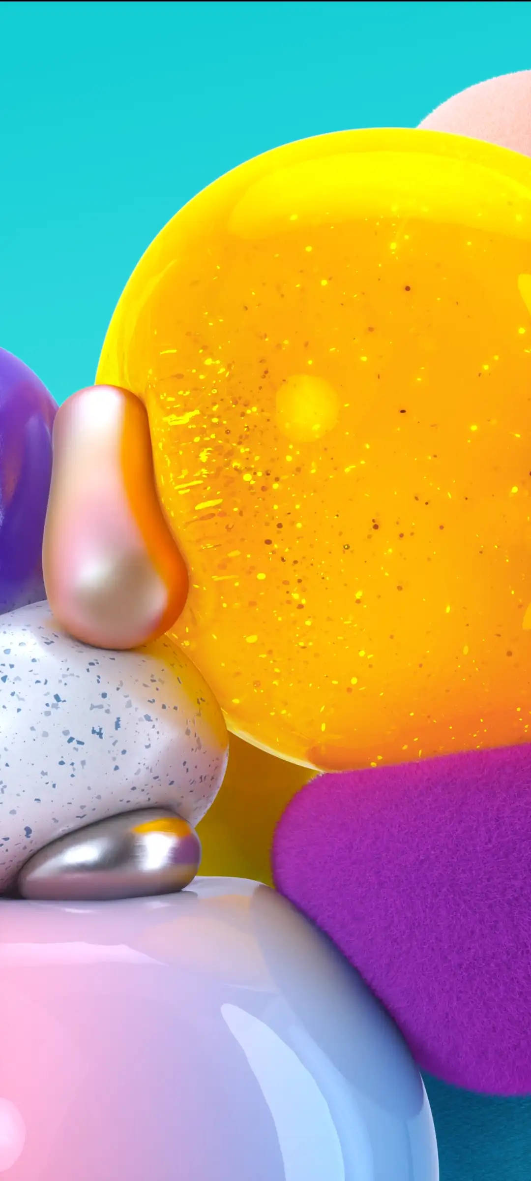 Samsung A71, yellow, purple, Full HD Phone Wallpaper
