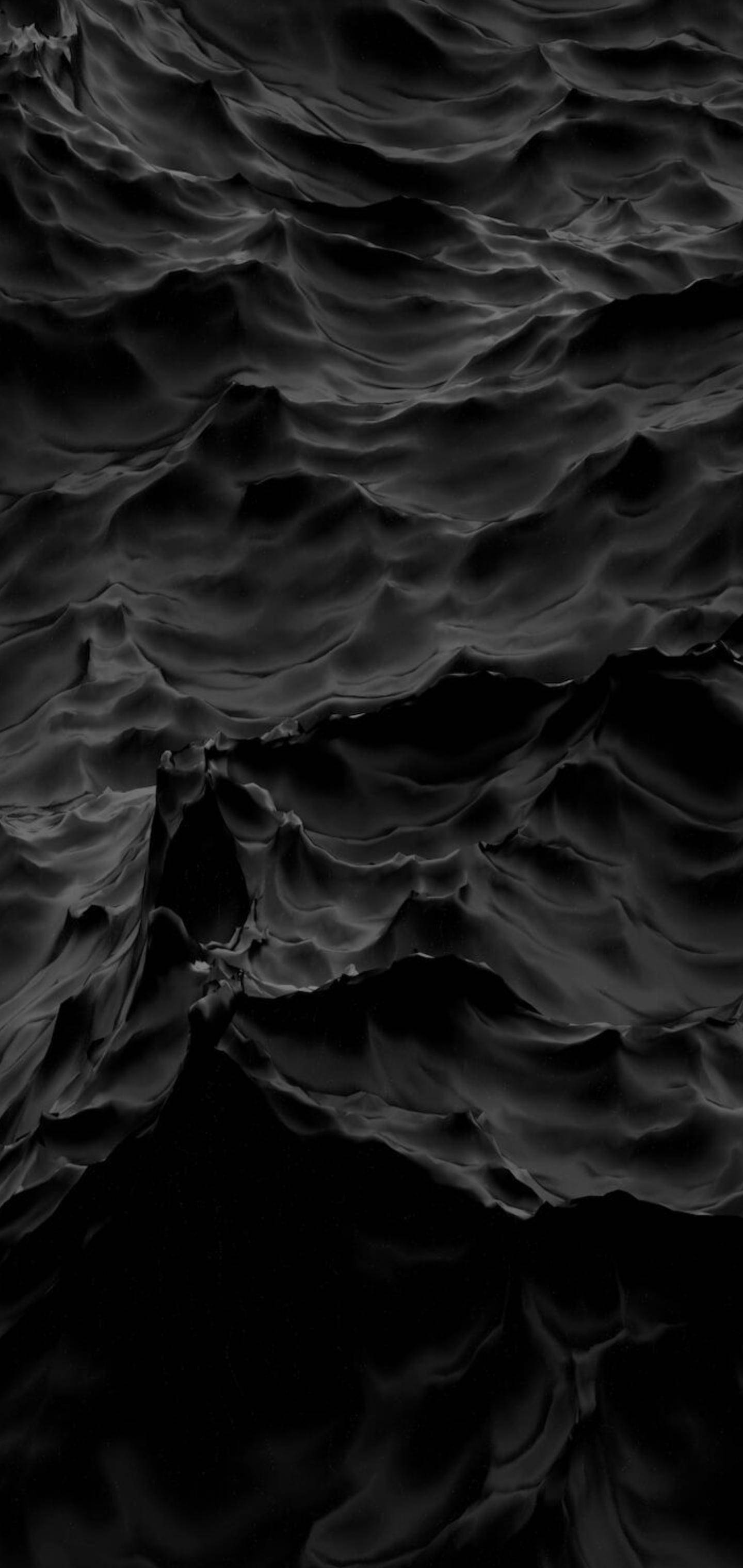 Samsung A71, Dark Clouds, monochrome, 2K Phone Wallpaper