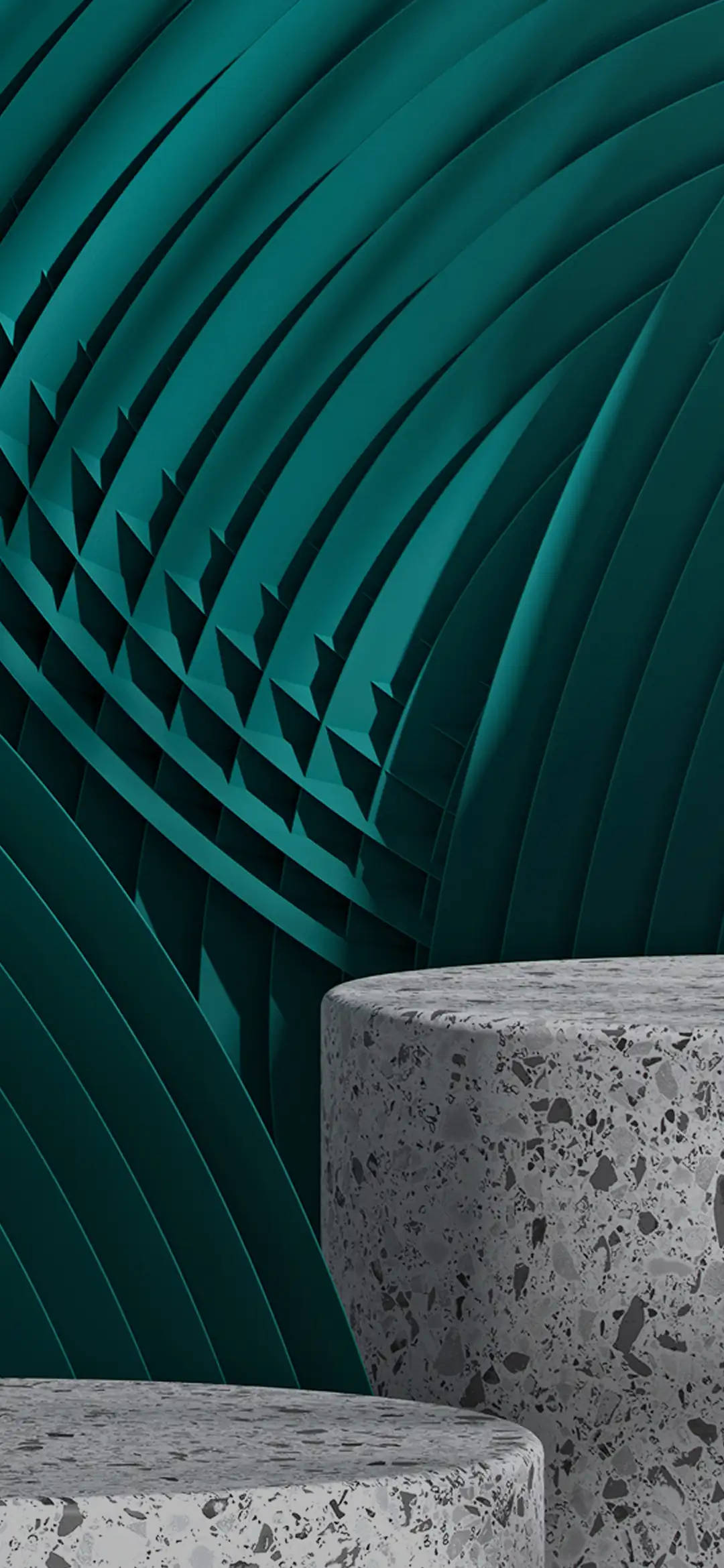 Samsung A71, teal, gray terrazzo, Full HD Phone Wallpaper