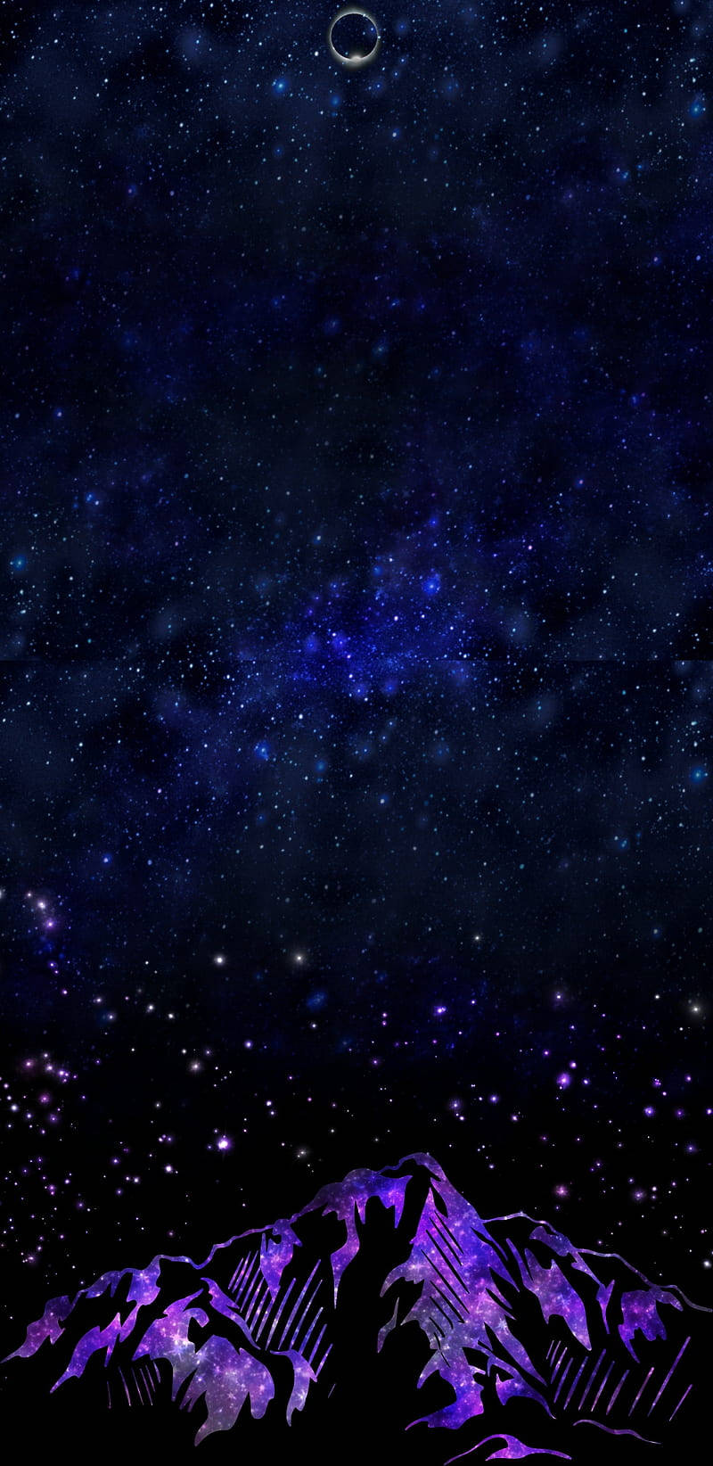 Samsung A71, purple mountains, purple nebulae, HD Phone Wallpaper