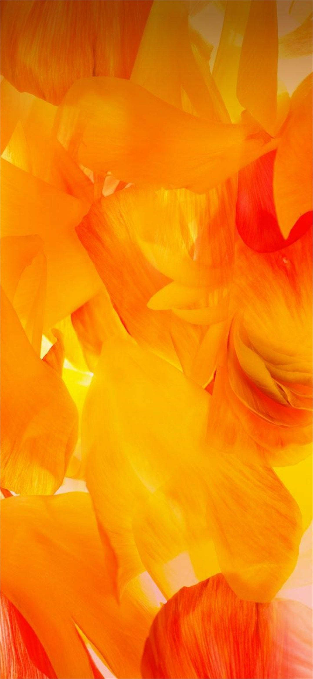 Samsung A71, orange petals, vibrant abstract swirls, Full HD Phone Wallpaper
