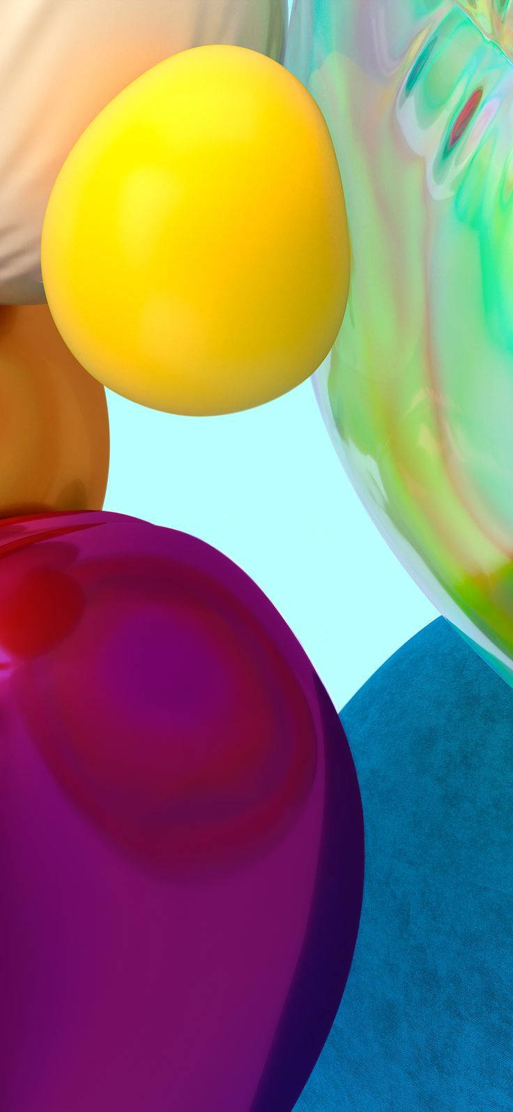 Samsung A71, transparent balls, yellow, HD Phone Wallpaper