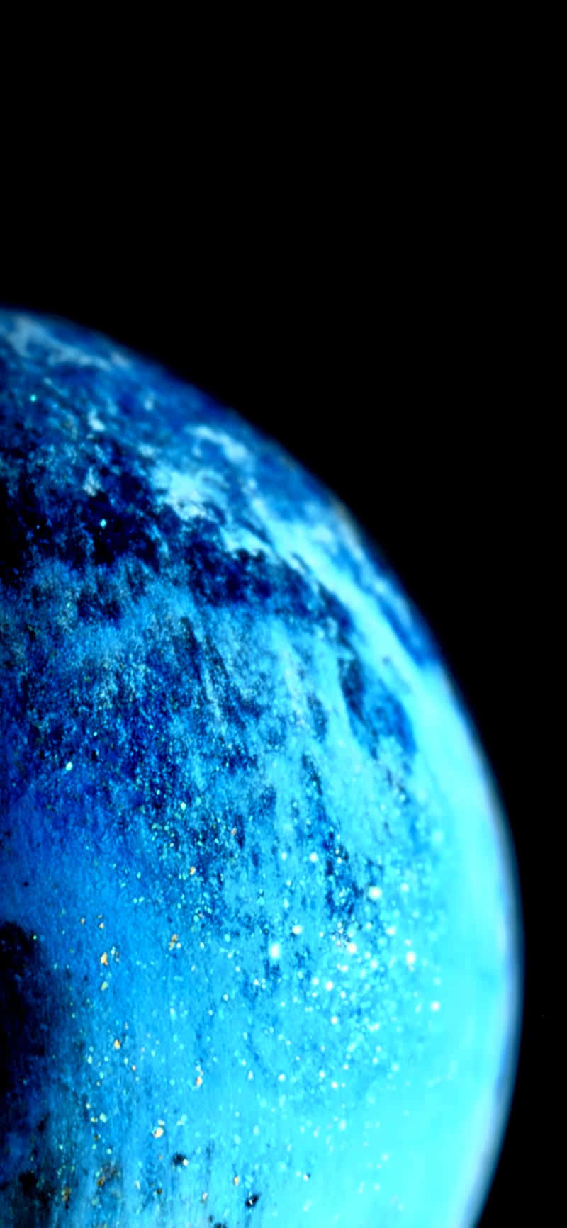 Samsung Amoled, blue planet, black background, HD Phone Wallpaper