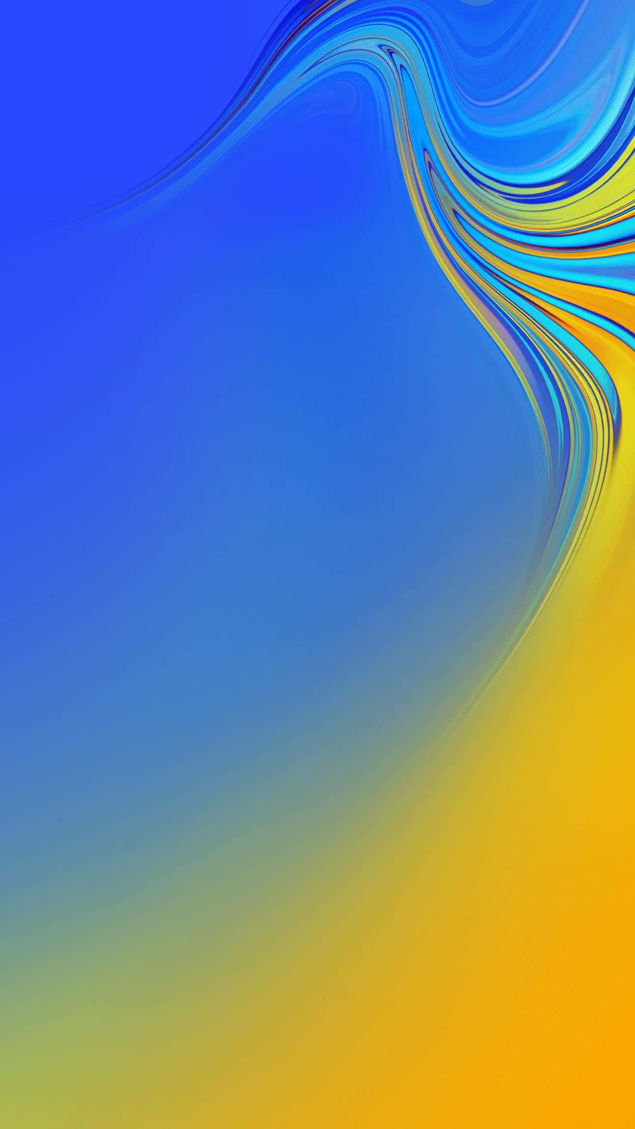 blue, yellow, gradient, Full HD Phone Wallpaper