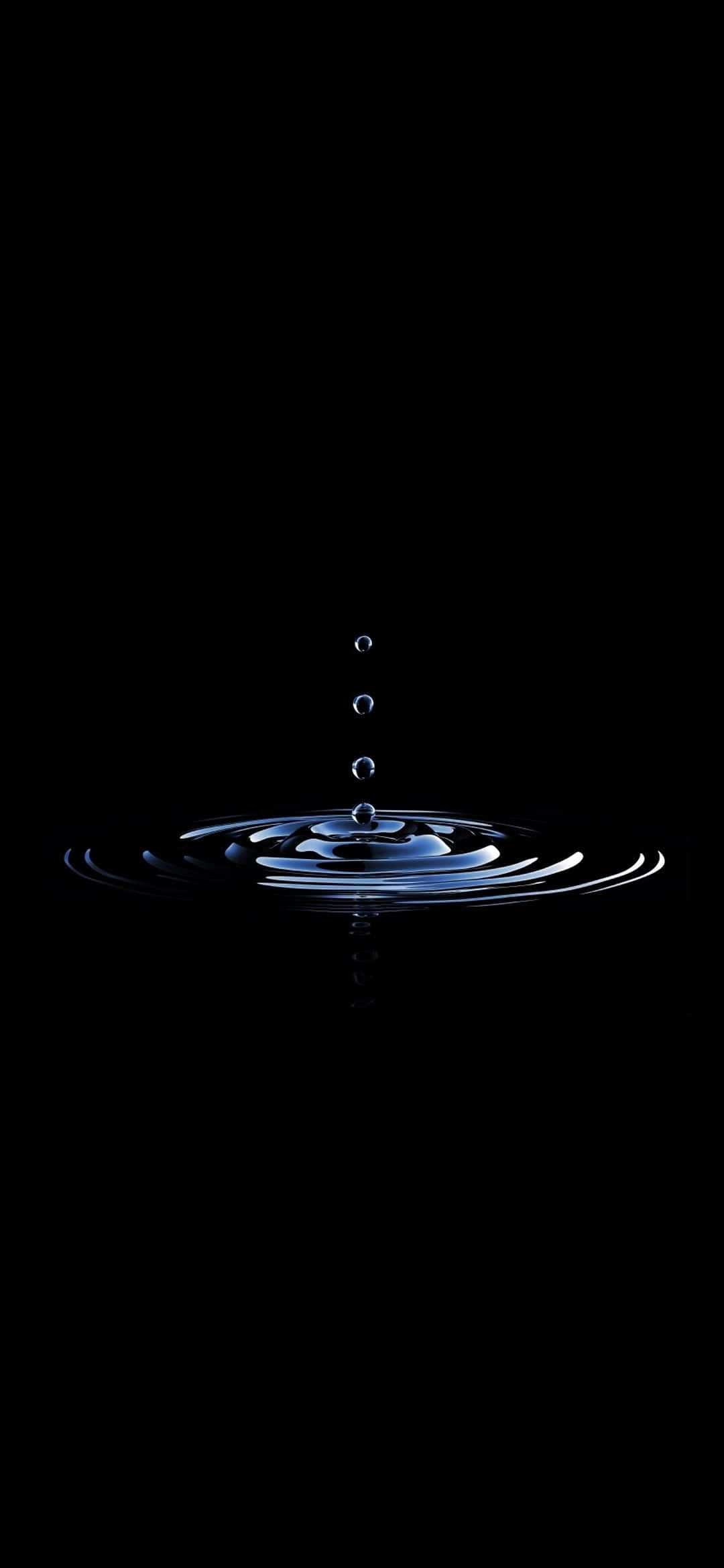 Samsung Amoled, water drop, black background, Full HD Phone Wallpaper