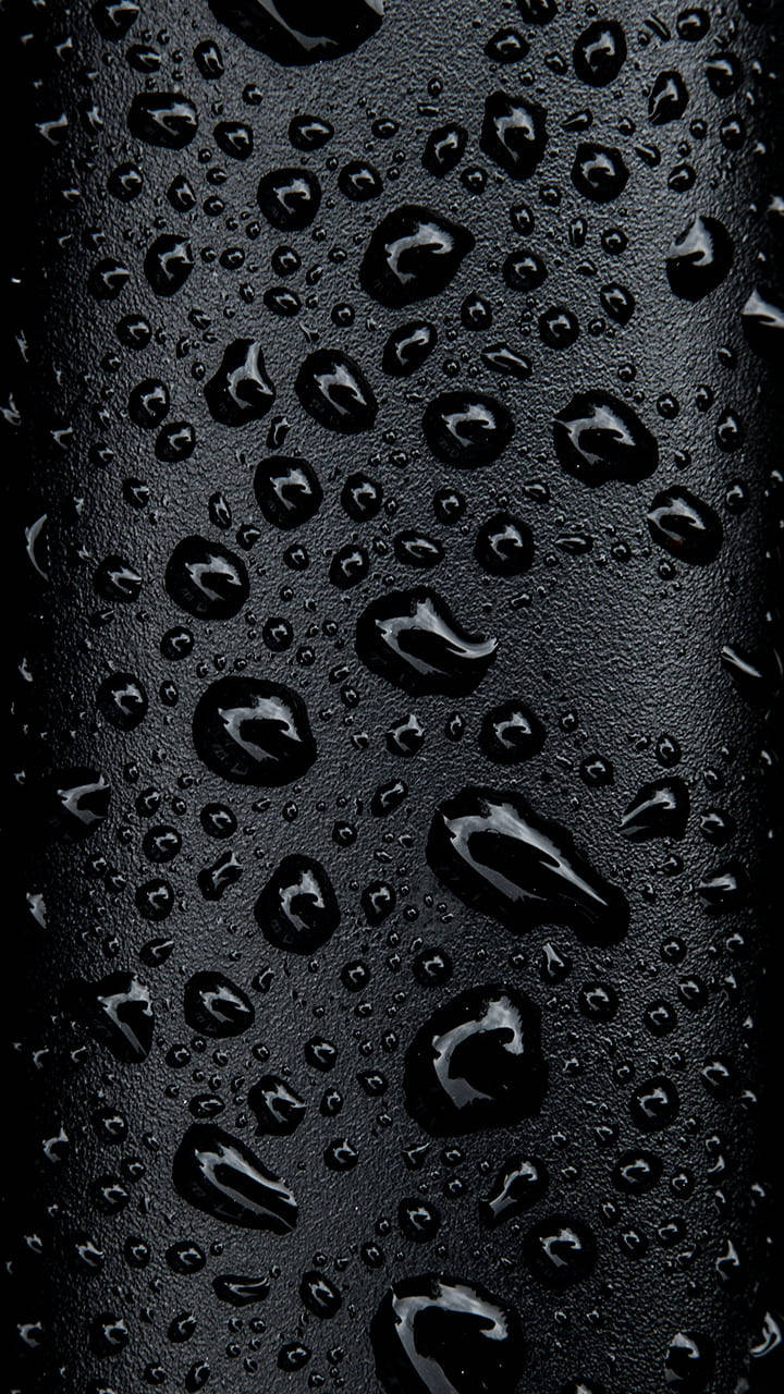Samsung Black, water droplets, matte black textured surface, HD Phone Wallpaper
