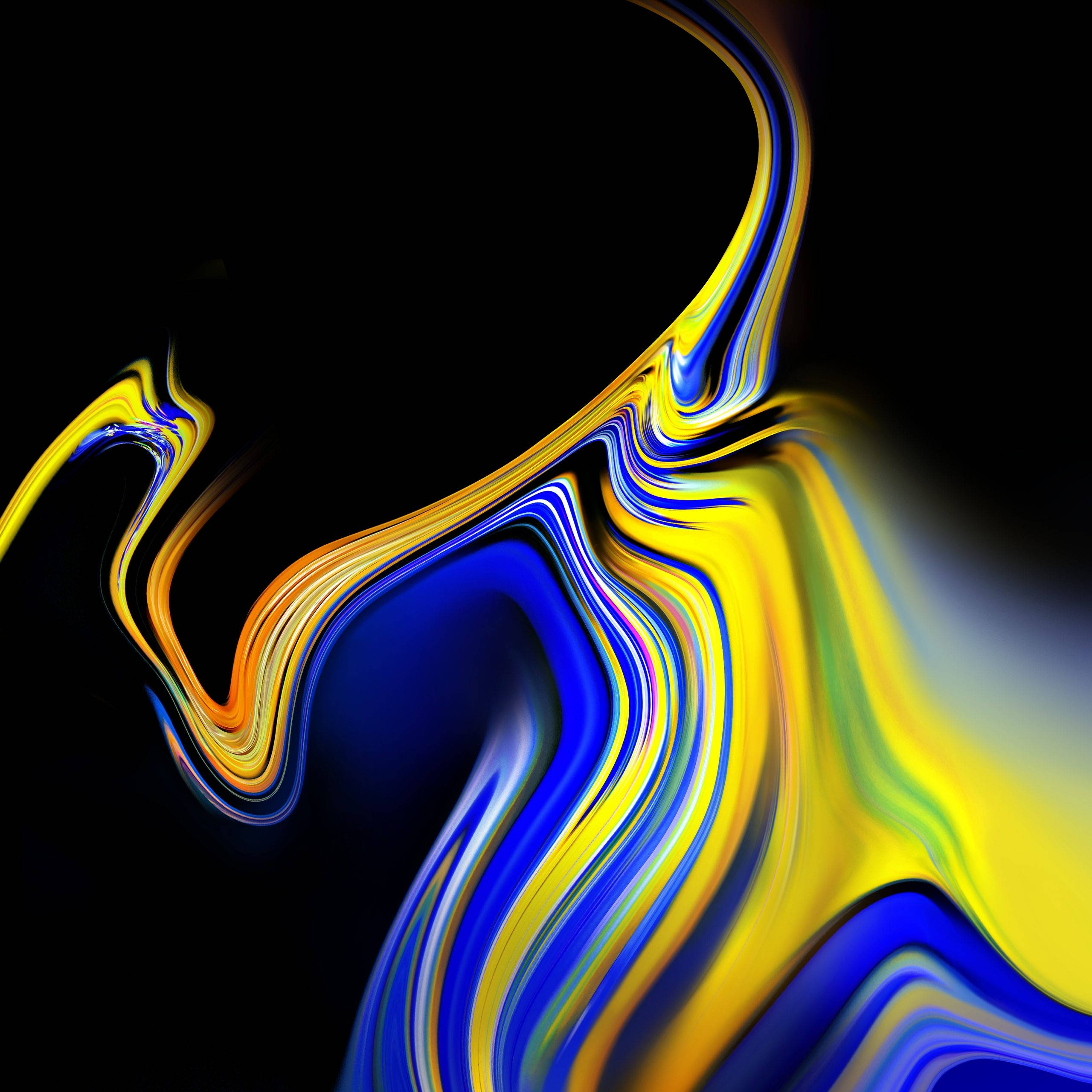 blue, yellow, black, 2K Desktop Wallpaper
