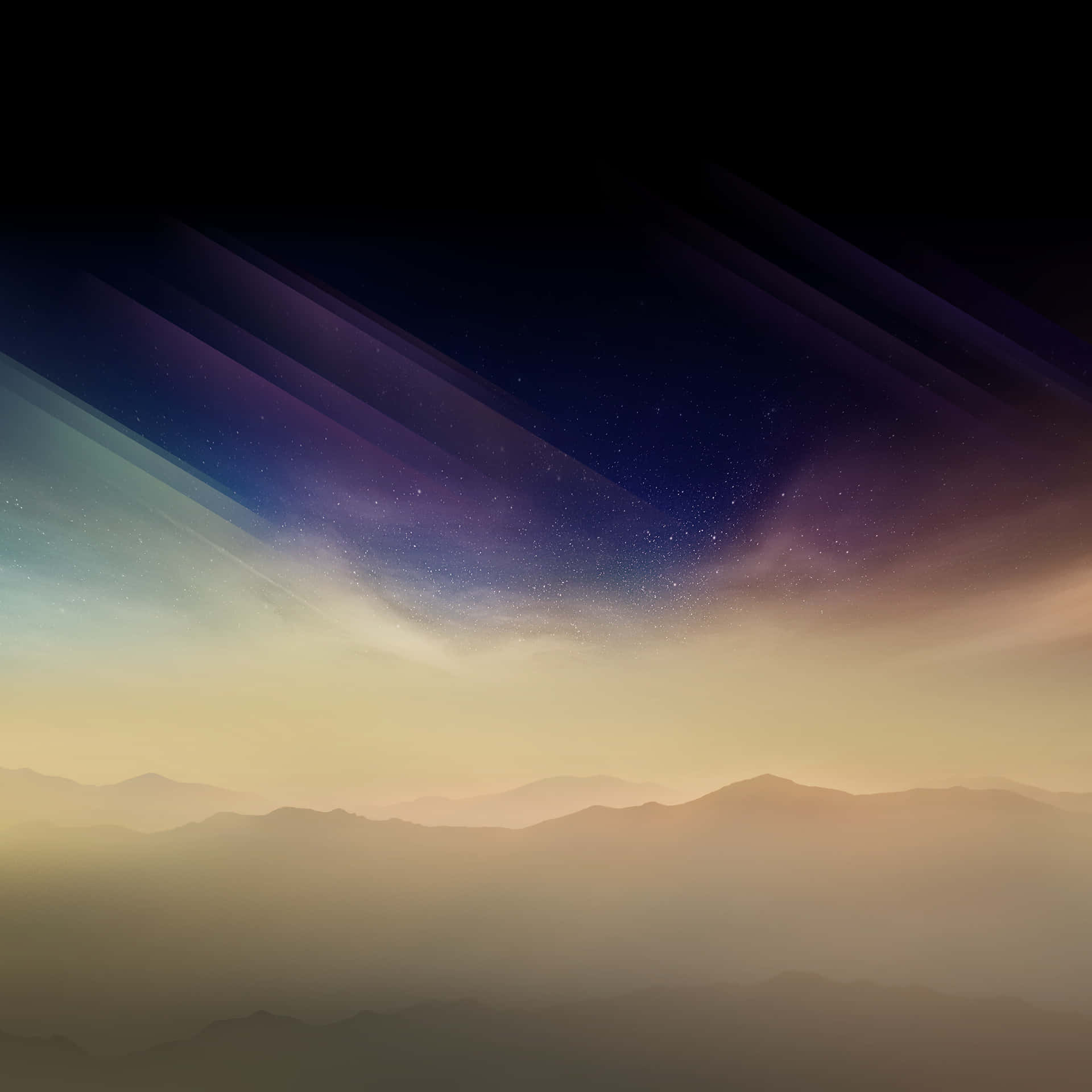 Samsung Dex, twilight sky, purple and gold gradients, Full HD Desktop Wallpaper