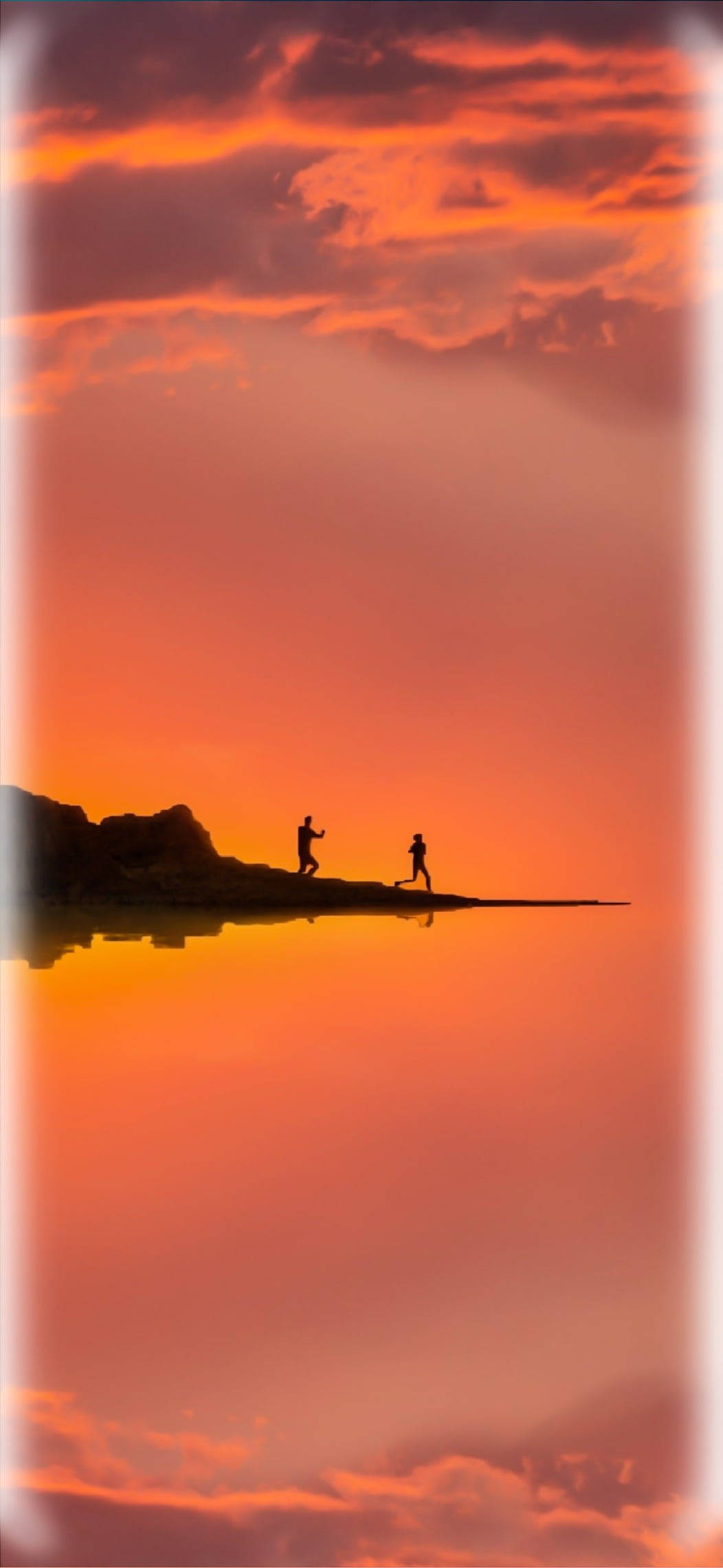 sunset, lovers, Samsung Full HD, Full HD Phone Wallpaper