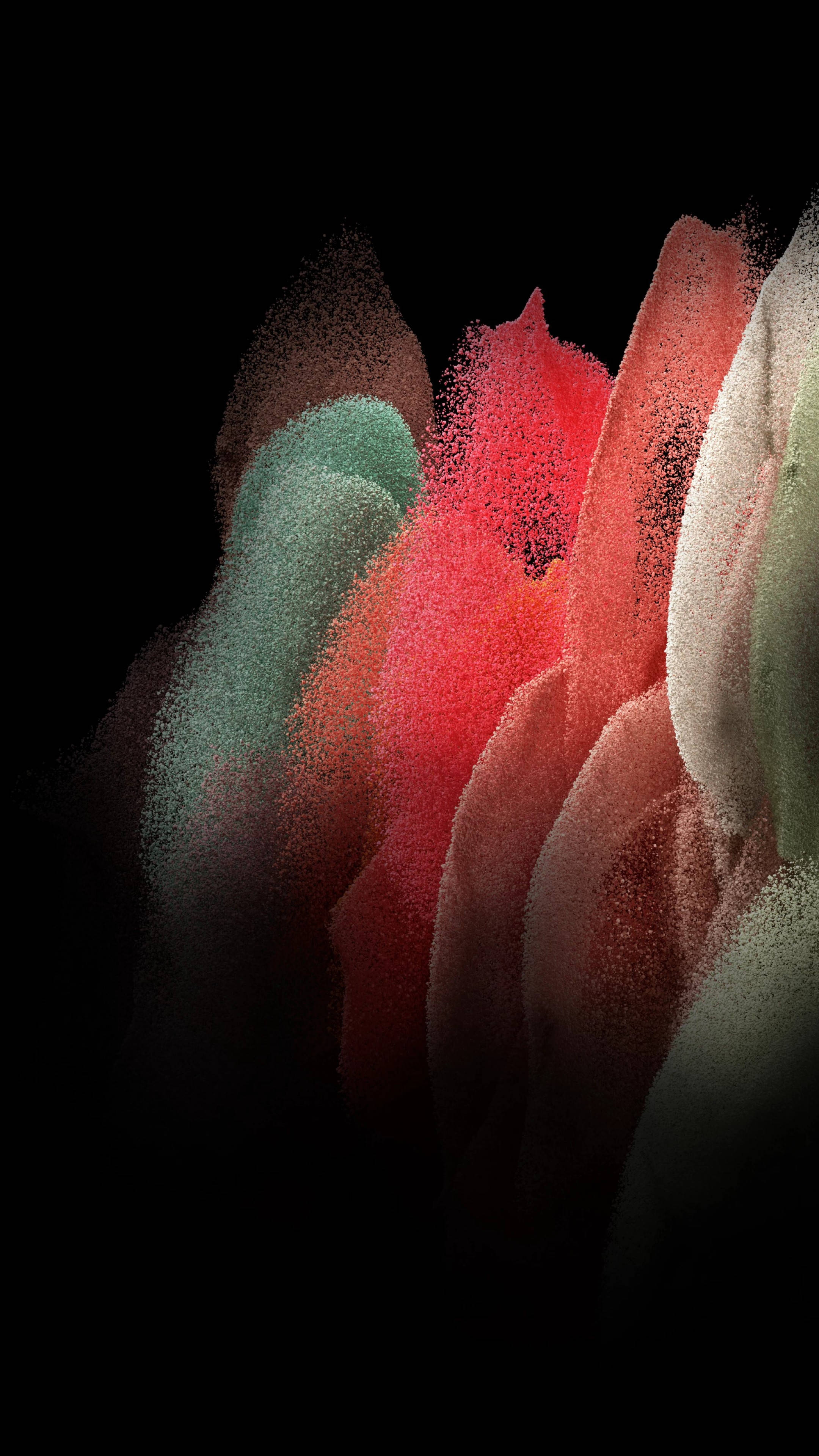 Samsung Galaxy 4K display, crystal clear quality, vibrant colored powder, 4K Phone Wallpaper